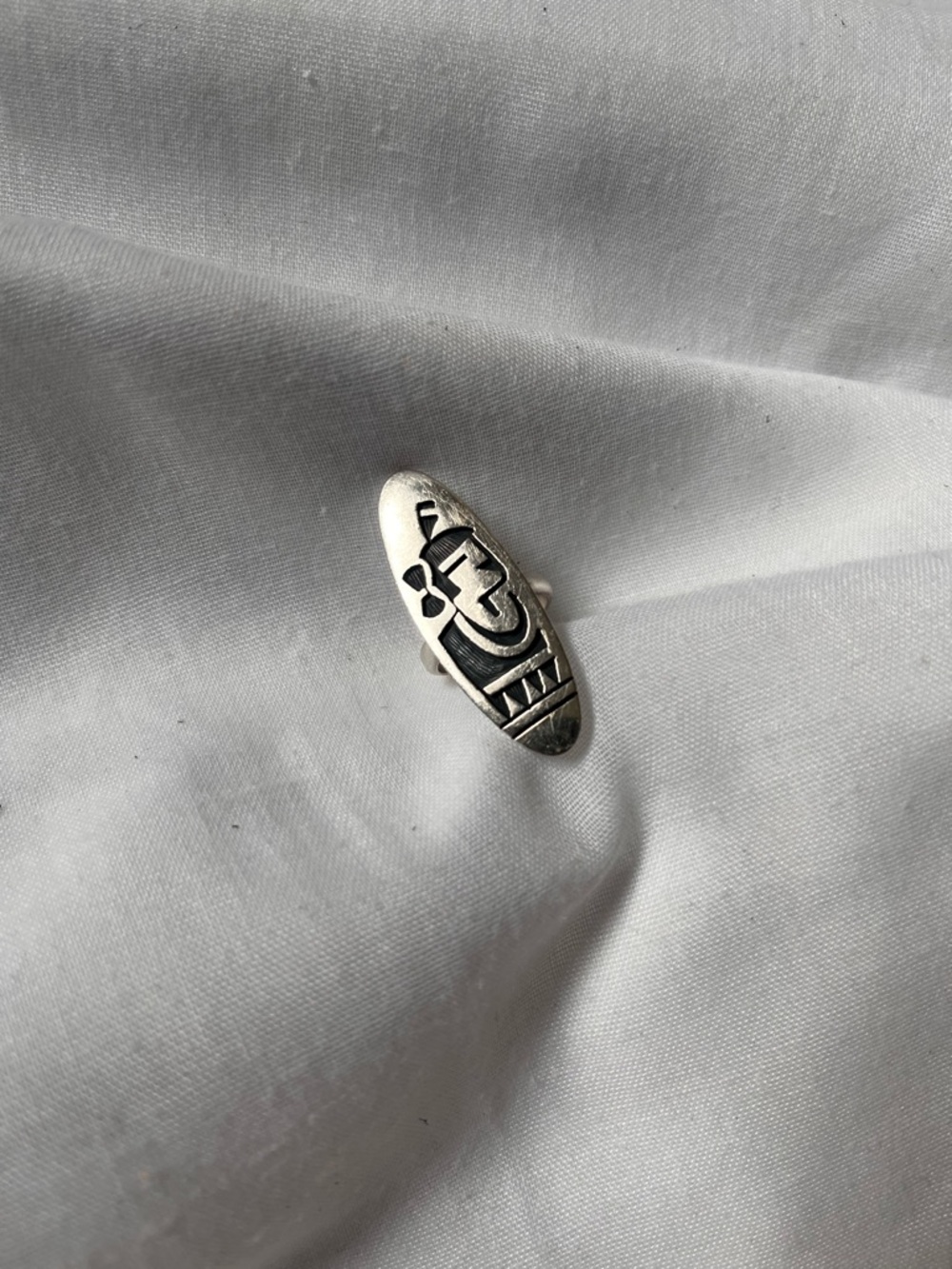 Sterling Silver Native American Hopi Ring Size 6-6.25 Signed Stamped - Picture 3 of 5